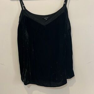 Forest green velvet spaghetti stapped tank from RW&Co.
